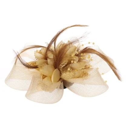 Fascinator with Floral Mesh Design - Image 7