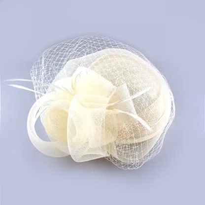 Elegant Cocktail Hat with Mesh Detailing - Image 9