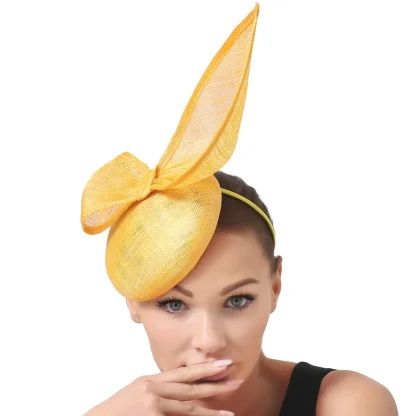 Exaggerated Bow Disc Cocktail Hat - Image 3