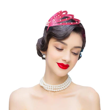 Vintage-style Beaded Cocktail Hat - Image 9