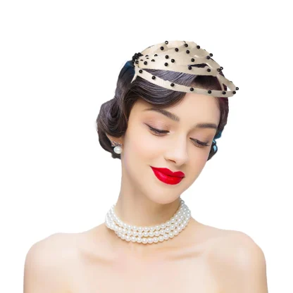 Vintage-style Beaded Cocktail Hat - Image 12