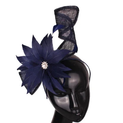 Fancy Floral Headpiece with Bead Decor - Image 5