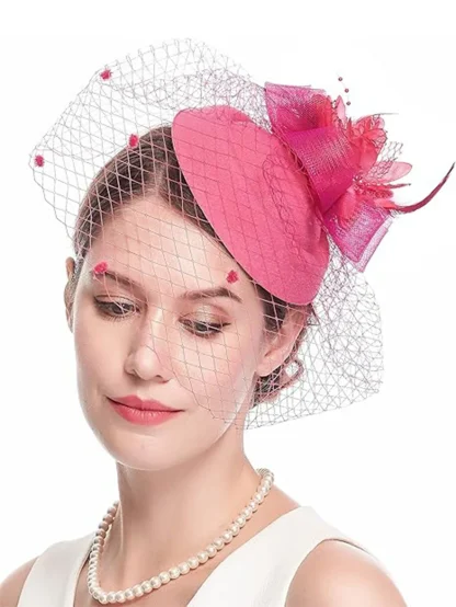 Cocktail Hat with Polka Dot Net Vieil - Image 3