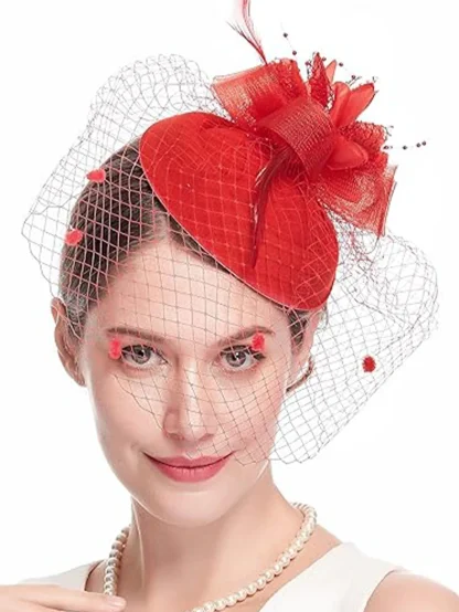 Cocktail Hat with Polka Dot Net Vieil - Image 5