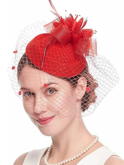 Cocktail Hat with Polka Dot Net Vieil - Image 7