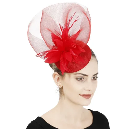 Floral Headpiece with Stylish Mesh Design - Image 4