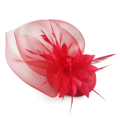 Floral Headpiece with Stylish Mesh Design - Image 8