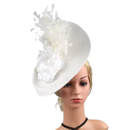Teardrop Fascinator with Decorative Design - Image 8