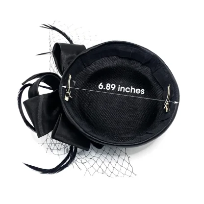 Elegant Cocktail Hat with Net Veil - Image 7