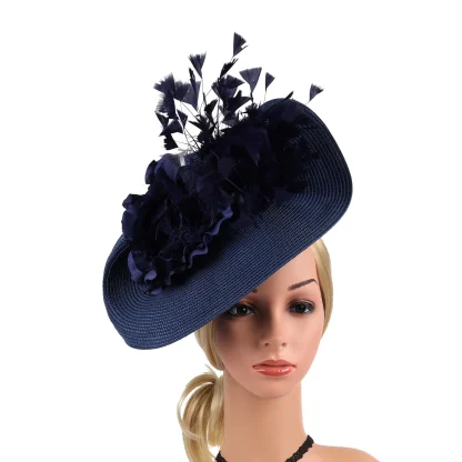 Teardrop Fascinator with Decorative Design - Image 4