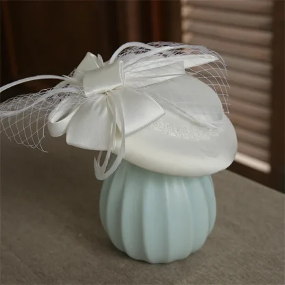 Elegant Cocktail Hat with Net Veil - Image 2