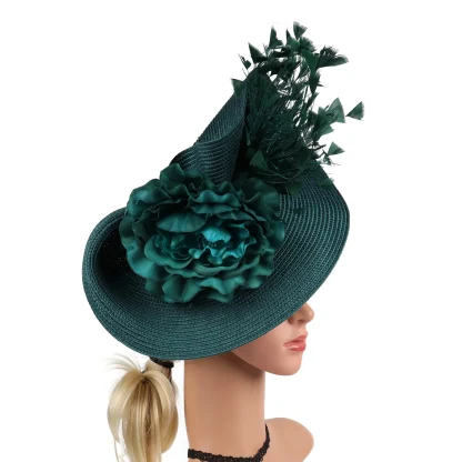 Teardrop Fascinator with Decorative Design - Image 2