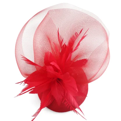 Floral Headpiece with Stylish Mesh Design - Image 7
