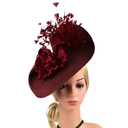 Teardrop Fascinator with Decorative Design - Image 7