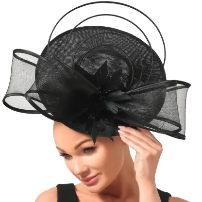 Disc Fascinator with Multilayered Round Design - Image 8