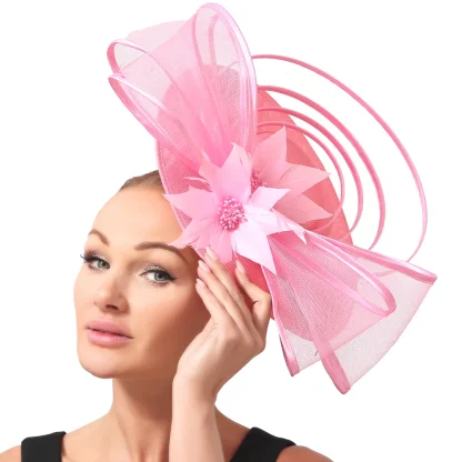 Disc Fascinator with Multilayered Round Design - Image 7