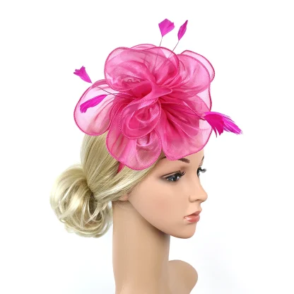 Formal Fascinator with Soft Floral Design - Image 7