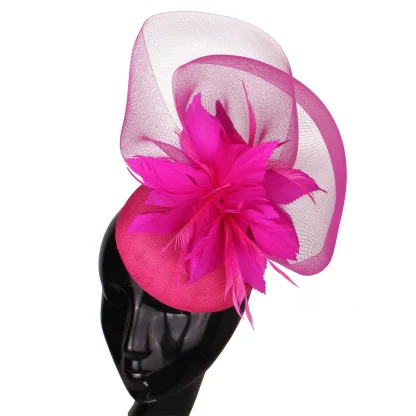 Floral Headpiece with Stylish Mesh Design