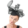 Large Bow Cocktail Hat with Twisted Design - Image 6