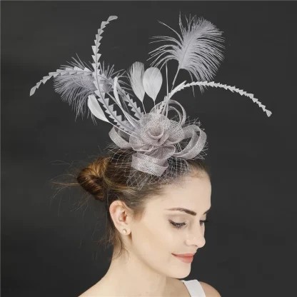 Whimsical Floral Headpiece with Clip - Image 5