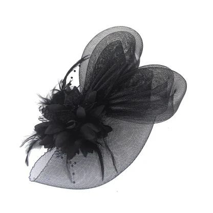 Mesh Retro Fascinator with Floral Design - Image 9