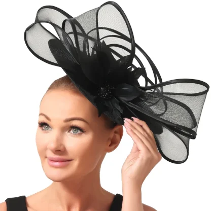 Disc Fascinator with Multilayered Round Design - Image 9
