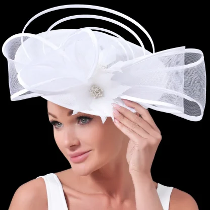 Disc Fascinator with Multilayered Round Design - Image 4