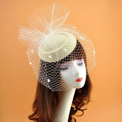 Polka Dot Net Veil Cocktail Hat