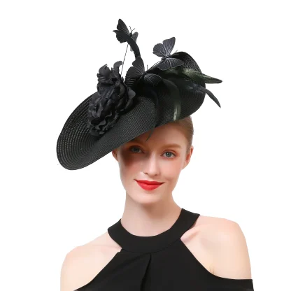 Whimsical Disc Fascinator with Butterfly Decor - Image 5