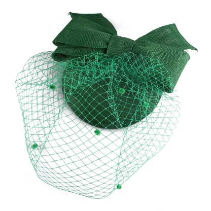 Big Bow Headpiece with Polka Dot Net Veil - Image 10