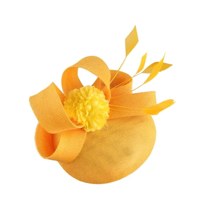 Chic Cocktail Hat with Floral Design - Image 2