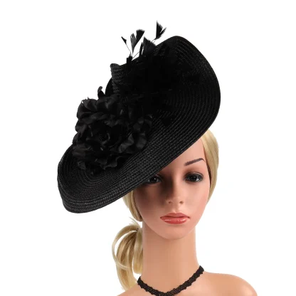 Teardrop Fascinator with Decorative Design - Image 5