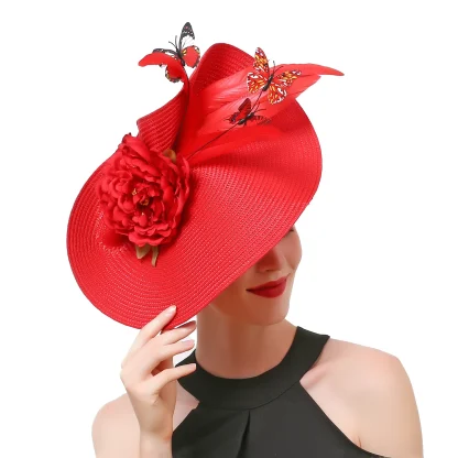 Whimsical Disc Fascinator with Butterfly Decor - Image 3