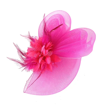 Mesh Retro Fascinator with Floral Design - Image 14