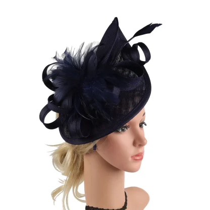 Teardrop Disc Fascinator with Plain Color Design - Image 3