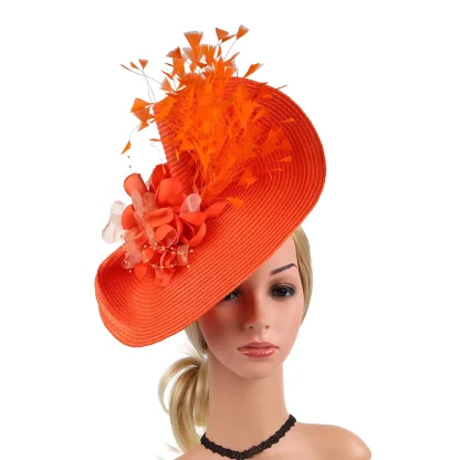 Teardrop Fascinator with Decorative Design - Image 10