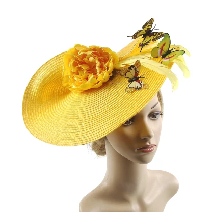 Whimsical Disc Fascinator with Butterfly Decor