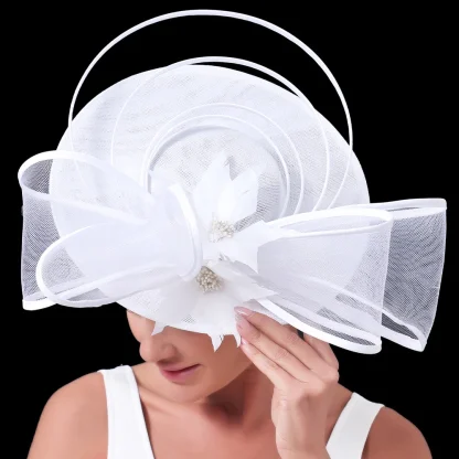 Disc Fascinator with Multilayered Round Design - Image 2
