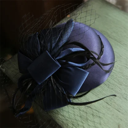 Elegant Cocktail Hat with Net Veil - Image 5