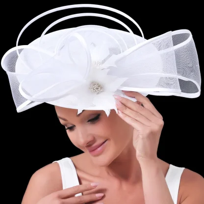 Disc Fascinator with Multilayered Round Design - Image 3