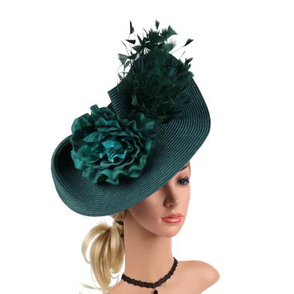 Teardrop Fascinator with Decorative Design - Image 3