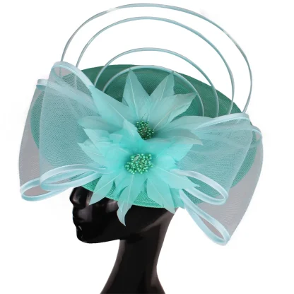 Disc Fascinator with Multilayered Round Design - Image 13