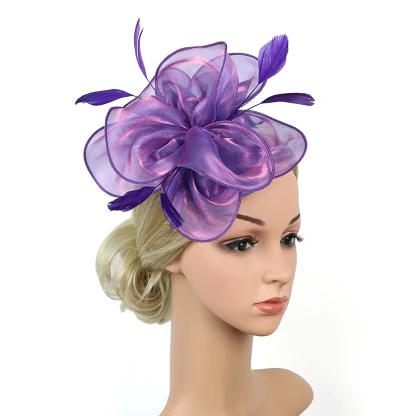 Formal Fascinator with Soft Floral Design - Image 6