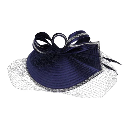 Flamboyant Fascinator with Net Veil - Image 13