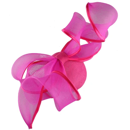 Large Bow Cocktail Hat with Twisted Design - Image 3