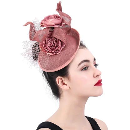 Floral Headpiece with Twisted Design - Image 5