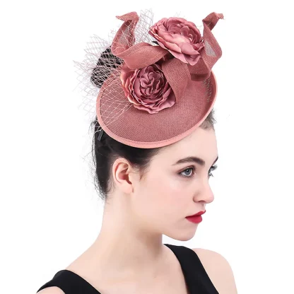 Floral Headpiece with Twisted Design - Image 2