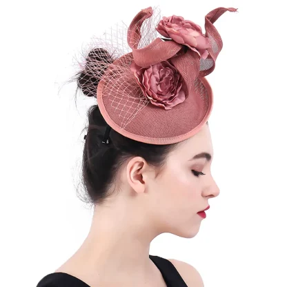 Floral Headpiece with Twisted Design - Image 3