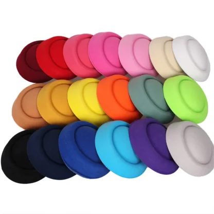 Simple Mini Round Plain Fascinators - Image 2