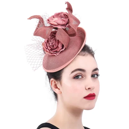 Floral Headpiece with Twisted Design - Image 4